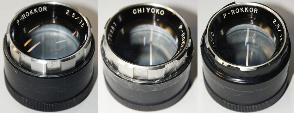 Minolta P-ROKKOR 75mm f2.5 改造レンズ